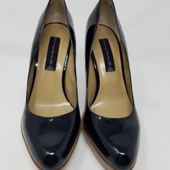Steven by Steve Madden Leather Black Pumps Stilettos Size 8.5 - Picture 9 of 9